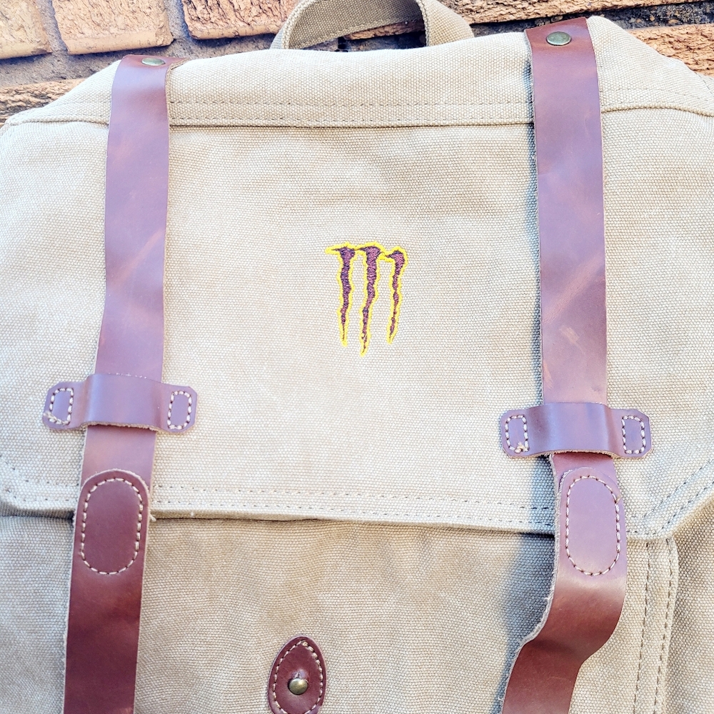 Java Monster Energy Java Backpack Canvas And Leat… - image 1